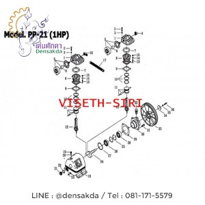 **อะไหล่ปั๊มลมพูม่า 1 แรงม้า รุ่น PP-21 (1 HP) **อะไหล่ปั๊มลมพูม่า 1 แรงม้า รุ่น PP-21 (1 HP)