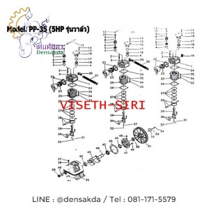 **อะไหล่ปั๊มลมพูม่า 5 แรงม้า รุ่น PP-35 (5 HP รุ่นวาล์ว) **อะไหล่ปั๊มลมพูม่า 5 แรงม้า รุ่น PP-35 (5 HP รุ่นวาล์ว)