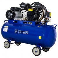 ปั๊มลมสายพาน - ปั๊มลมสายพาน 100 ลิตร 3 แรง 2 สูบ TT-100L-3HP (TT-VO25-8-100L)