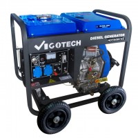 เครื่องปั่นไฟ การเกษตร - เครื่องยนต์ปั่นไฟ 5,000 วัตต์ ดีเซล (HD5500CXE)