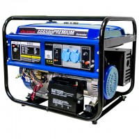 เครื่องปั่นไฟ การเกษตร - เครื่องยนต์ปั่นไฟ 5,000 วัตต์ เบนซิน 4 จังหวะ (มีล้อเข็น) (GG6500KS-PREMIUM)