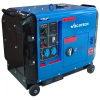 เครื่องปั่นไฟ ดีเซล - เครื่องยนต์ปั่นไฟดีเซล 5,000วัตต์ รุ่นเก็บเสียง (HDE6000STA)